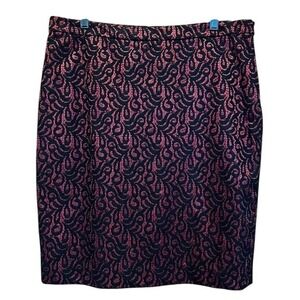 Office Siren Lace Pencil Skirt 12 Knee Length Elegant Old Money Holiday Corpcore